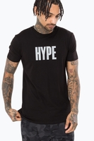 Hype Black Block Reflective Mens T-Shirt Size Small