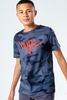 Hype Black Camo Graffiti Script Kids Khaki T-Shirt Size 15Y