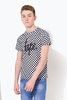 Hype Black Checkerboard Script Kids T-Shirt Size 13