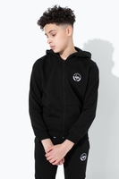 Hype Black Crest Kids Zip Hoodie Size 13