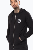 Hype Black Crest Mens Zip Hoodie Size Medium
