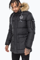 Hype Black Explorer Mens Puffer Jacket Size Small