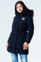 HYPE BLACK FITTED PARKA KIDS JACKET