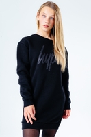 HYPE BLACK GLITTER KIDS SWEAT DRESS