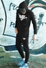 Hype Black Graffiti Script Kids Pullover Hoodie Size 9/10Y