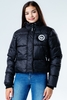 Hype Black Hood Kids Crop Puffer Jacket Size 9/10Y