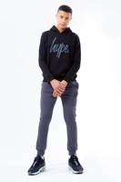 HYPE BLACK HOODIE AND CHARCOAL KIDS JOGGER SET