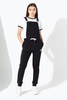 Hype Black Kids Dungarees Size 7/8Y