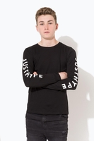 Hype Black Kids Long Sleeve T-Shirt Size 7-8