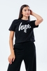 HYPE BLACK LOGO KIDS CROP T-SHIRT