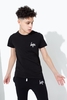 Hype Black Mini Script Kids T-Shirt Size 7-8