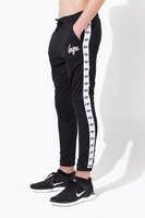 Hype Black Mini Script Tape Kids Track Pants Size 7-8