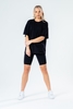 HYPE BLACK OVERSIZED T-SHIRT & CYCLE SHORTS WOMEN