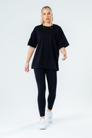 HYPE BLACK OVERSIZED T-SHIRT & LEGGINGS WOMEN