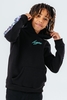 HYPE BLACK PANELLED KIDS HOODIE