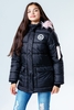 Hype Black Pink Hood Kids Explorer Jacket Size 16Y