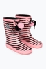 HYPE BLACK PINK STRIPE KIDS WELLIES