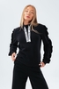 HYPE BLACK RUFFLE HIGH NECK WOMEN