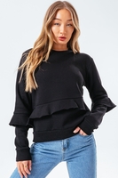 HYPE BLACK RUFFLE WOMEN