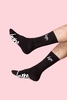 Hype Black Script Crew Socks X3 Pack Size Small/Medium