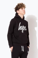 Hype Black Script Kids Pullover Hoodie Size 3-4