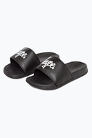 Hype Black Script Kids Sliders Size JNR02