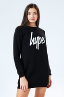 HYPE BLACK SCRIPT KIDS SWEAT DRESS