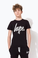 Hype Black Script Kids T-Shirt Size 13