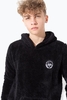 Hype Black Sherpa Kids Pullover Hoodie Size 9/10Y