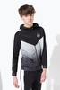 Hype Black Speckle Fade Crest Kids Track Jacket Size 5-6