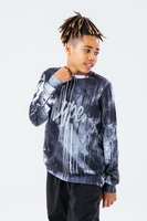 HYPE BLACK SPRAY KIDS CREW NECK