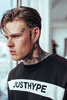 Hype Black Stripe Mens Crew Neck Size Medium