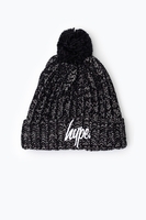 Hype Black Twist Bobble Beanie