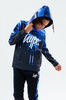 HYPE BLUE CAMO DRIP SCRIPT BOYS HOODIE
