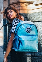 Hype Blue Glitter Backpack School Bag