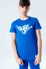 Hype Blue Graffiti Script Kids Blue/white T-Shirt Size 9/10Y