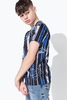 Hype Blue Graffiti Stripe Kids T-Shirt Size 15Y
