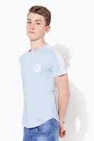 Hype Blue Side Stripe Crest Kids T-Shirt Size 9/10Y