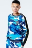 Hype Blueline Camo Kids Crew Neck Size 7/8Y