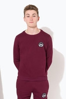 Hype Burgundy Crest Kids Crew Neck Size 11-12