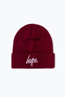 Hype Burgundy Script Beanie