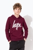 Hype Burgundy Script Kids Pullover Hoodie Size 5-6