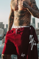 Hype Burgundy Script Mens Shorts Size X-Small