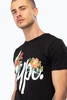Hype Butterfly Script Mens Black T-Shirt Size Small