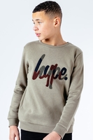 HYPE CAMO FLOCK SCRIPT KIDS CREW NECK