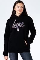 HYPE CHIC ANIMAL SCRIPT KIDS PULLOVER HOODIE
