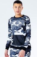 Hype Civil Camo Kids Crew Neck Size 15Y