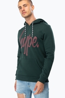 Hype Forest Burgundy Script Mens Forest/burgundy Pullover Hoodie Size X-Small