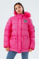 HYPE FUSCHIA KIDS EXPLORER JACKET WITH PINK FUR