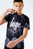 HYPE GRAYSCALE DRIPS REPEAT LOGO KIDS T-SHIRT